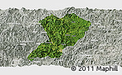 Satellite Panoramic Map of Zhangping, lighten, semi-desaturated