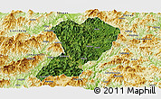 Satellite Panoramic Map of Zhangping, physical outside