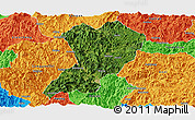 Satellite Panoramic Map of Zhangping, political outside