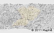 Shaded Relief Panoramic Map of Zhangping, desaturated