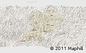 Shaded Relief Panoramic Map of Zhangping, lighten