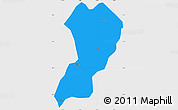 Political Simple Map of Zhangping, single color outside