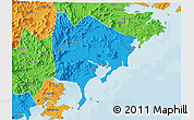 Political 3D Map of Zhangpu