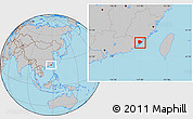 Gray Location Map of Zhangpu