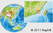 Physical Location Map of Zhangpu