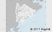 Gray Map of Zhangpu, single color outside