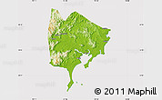 Physical Map of Zhangpu, cropped outside