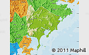 Physical Map of Zhangpu, political outside
