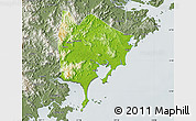Physical Map of Zhangpu, semi-desaturated