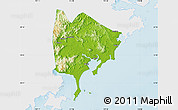 Physical Map of Zhangpu, single color outside