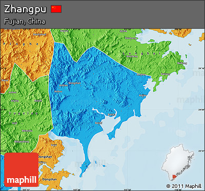 Political Map of Zhangpu