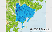 Political Map of Zhangpu, physical outside