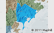 Political Map of Zhangpu, semi-desaturated