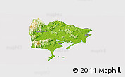 Physical Panoramic Map of Zhangpu, cropped outside