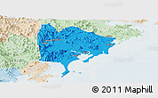 Political Panoramic Map of Zhangpu, lighten