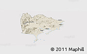 Shaded Relief Panoramic Map of Zhangpu, cropped outside