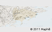 Shaded Relief Panoramic Map of Zhangpu, lighten