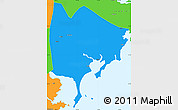 Political Simple Map of Zhangpu