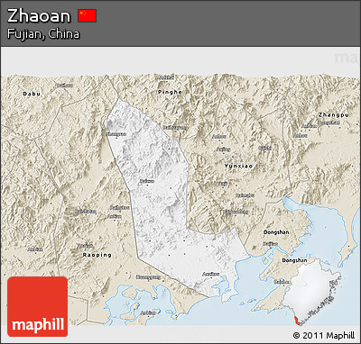 Classic Style 3D Map of Zhaoan