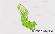 Physical 3D Map of Zhaoan, cropped outside