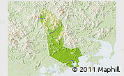 Physical 3D Map of Zhaoan, lighten