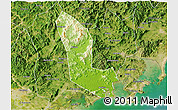 Physical 3D Map of Zhaoan, satellite outside