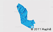 Political 3D Map of Zhaoan, cropped outside