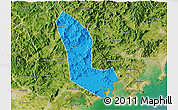 Political 3D Map of Zhaoan, satellite outside