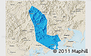 Political 3D Map of Zhaoan, shaded relief outside
