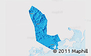 Political 3D Map of Zhaoan, single color outside