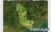 Satellite 3D Map of Zhaoan, darken