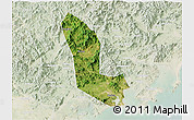 Satellite 3D Map of Zhaoan, lighten
