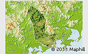 Satellite 3D Map of Zhaoan, physical outside