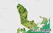 Satellite 3D Map of Zhaoan, single color outside
