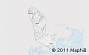 Silver Style 3D Map of Zhaoan, single color outside