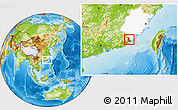 Physical Location Map of Zhaoan, highlighted parent region