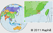 Political Location Map of Zhaoan