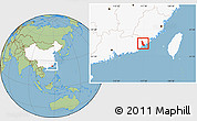 Savanna Style Location Map of Zhaoan, highlighted country