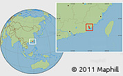 Savanna Style Location Map of Zhaoan