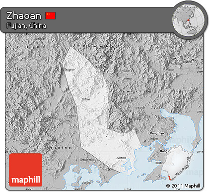 Gray Map of Zhaoan