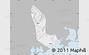 Gray Map of Zhaoan, single color outside