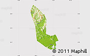 Physical Map of Zhaoan, cropped outside