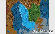 Political Map of Zhaoan, darken