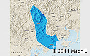 Political Map of Zhaoan, shaded relief outside