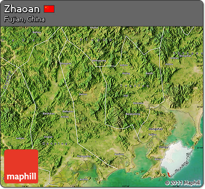 Satellite Map of Zhaoan