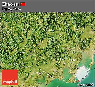 Satellite Map of Zhaoan