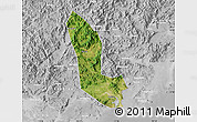 Satellite Map of Zhaoan, lighten, desaturated