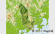 Satellite Map of Zhaoan, physical outside