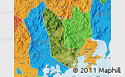 Satellite Map of Zhaoan, political outside