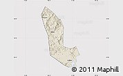 Shaded Relief Map of Zhaoan, cropped outside